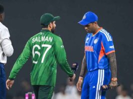 વર્લ્ડ કપમાં પણ ભારતની ‘નો હેન્ડશેક’ પોલિસી: સૂર્યકુમારે પાકિસ્તાની કેપ્ટન સાથે હાથ મિલાવવાનું ટાળ્યું